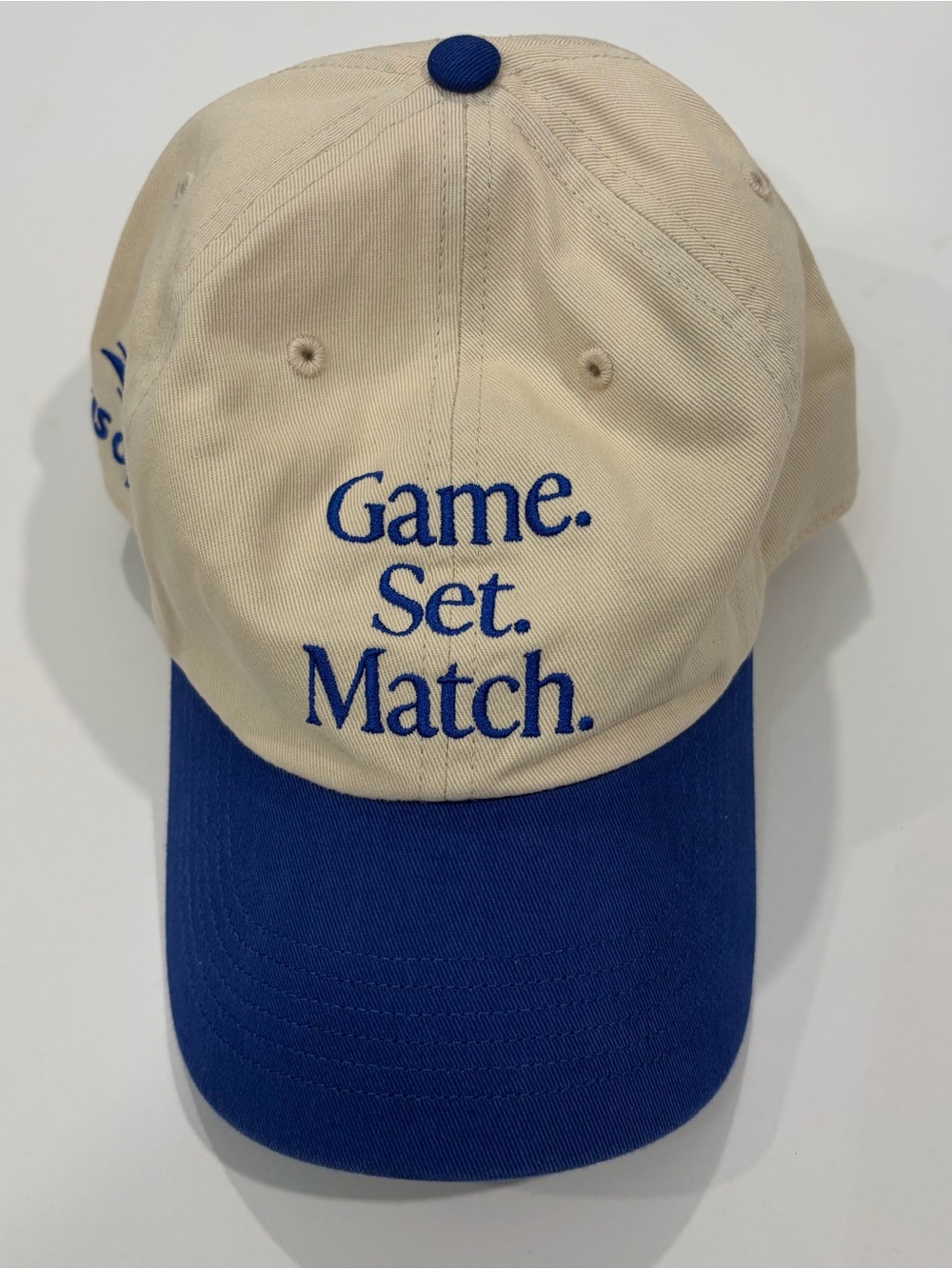 Game Set Match Beige and Blue Baseball Cap Chase US Open